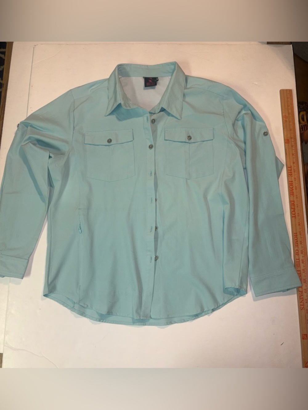 Little Donkey Andy Women’s XL Quick Dry DryTech UPF50 Hiking Aqua Shirt Blue